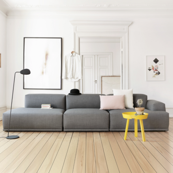 Connect 3-seater, open armrest