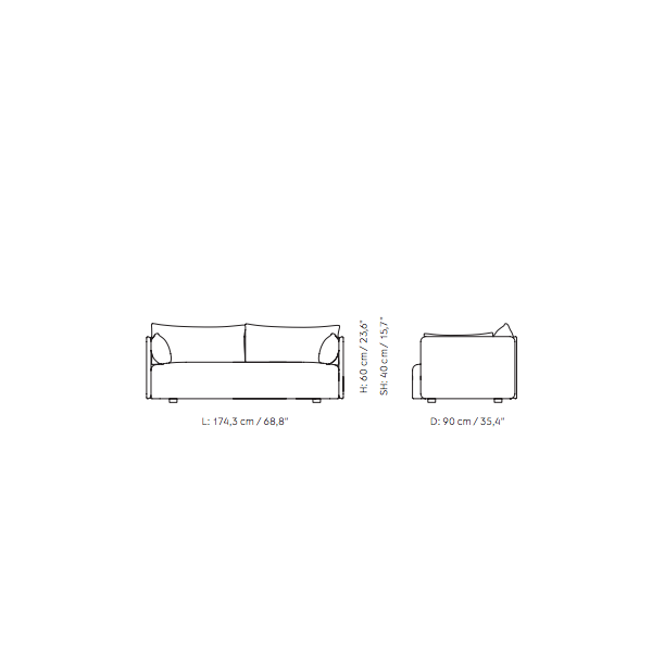 Menu_Offset 2-seater sofa