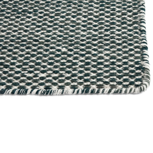 hay_Moiré Kelim rug_dark green