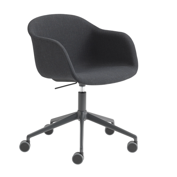 muuto_Fiber Armchair_Swivel_Castors & Lift