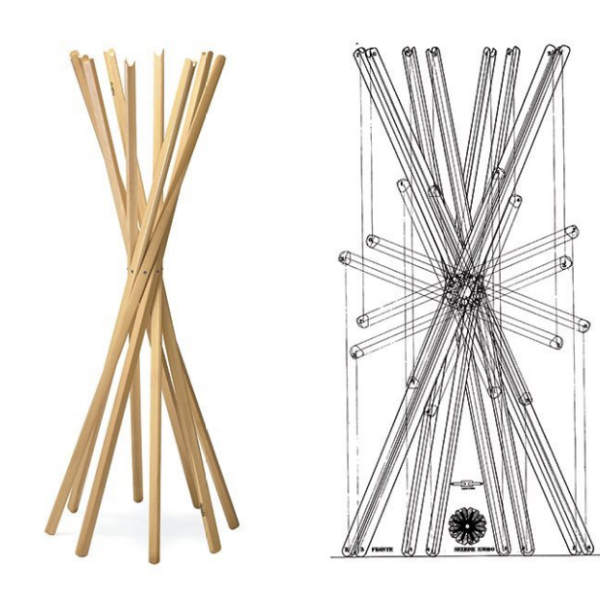 zanotta_Sciangai Folding clothes stand