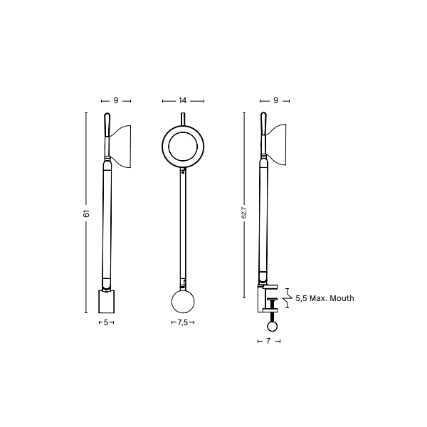 hay_PC Table Lamp with Clamp