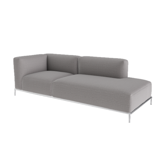 Mex-Hi sohva 220 cm, kromirungolla