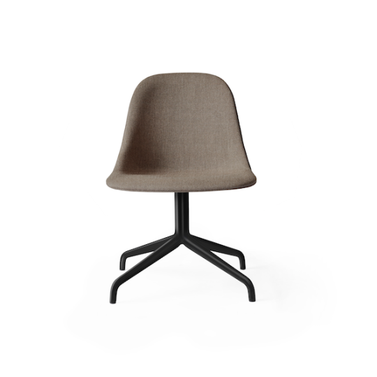 Harbour Swivel Side Chair, Musta Jalka, verhoiltu