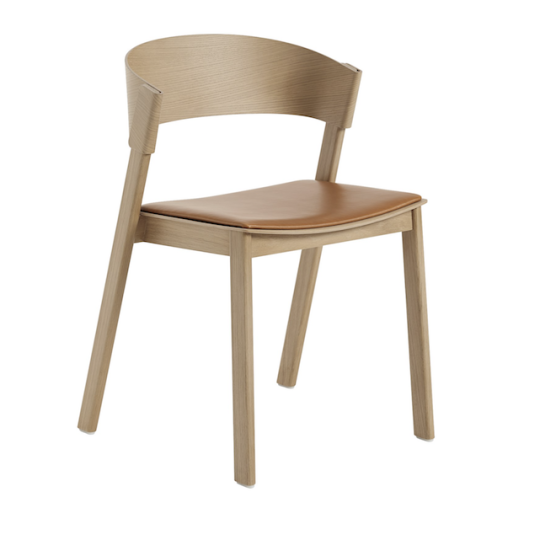 muuto_cover side chair_upholstery_silk_cognac