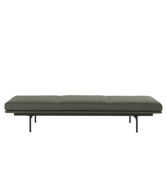 Outline Daybed, mustat jalat, Fiord