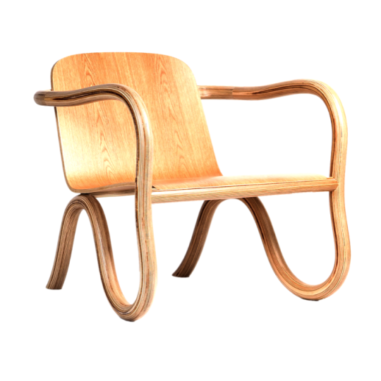 Kolho Lounge Chair, Natural oak 