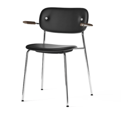 Co Dining Chair, käsinojilla, kromi, 2 verhoiluaihtoehtoa