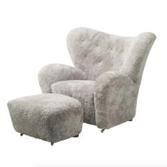 The Tired Man nojatuoli + rahi, Moonlight lampaantalja