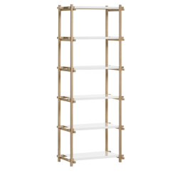 Woody column hylly, korkea, valkoinen