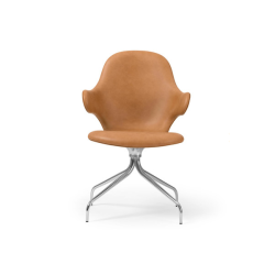 Catch Chair, swivel base leather
