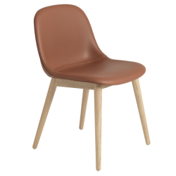 fiber side chair wood uppholstered