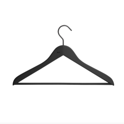 hay_Slim Coat Hanger w bar_black
