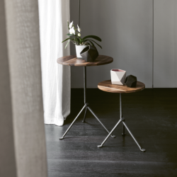 Officina Round Tables Walnut