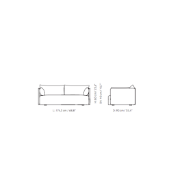 Menu_Offset 2-seater sofa