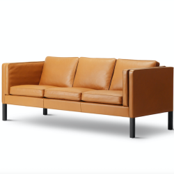 fredericia_2333_3-seater_black_aniline chesnut 91