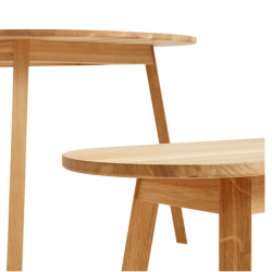 hay_Triangle Leg Table_clear lac oak