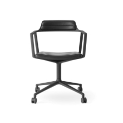 Vipp 452 swivel chair työtuoli pyörillä, nahkaverhoilu
