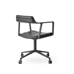 Vipp 452 swivel chair työtuoli pyörillä, nahkaverhoilu