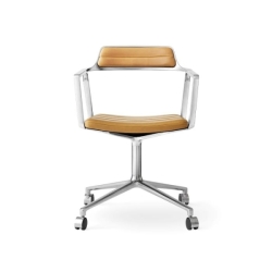 Vipp 452 swivel chair työtuoli pyörillä, nahkaverhoilu