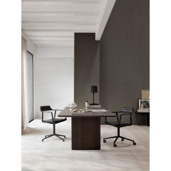 Vipp 452 swivel chair työtuoli pyörillä, nahkaverhoilu