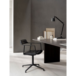 Vipp 452 swivel chair työtuoli, nahkaverhoilu