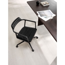 Vipp 452 swivel chair työtuoli pyörillä, nahkaverhoilu