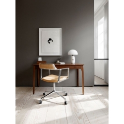 Vipp 452 swivel chair työtuoli pyörillä, nahkaverhoilu