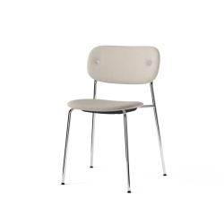 Co Chair kokoverhoiltu, kromi runko, 2 vaihtoehtoa