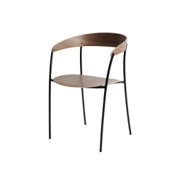 Missing Armchair, pähkinä / musta