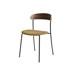 Missing Chair, pähkinä / verhoiltu istuin, Barnum Ocher