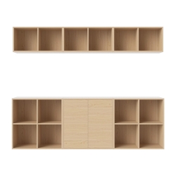 Case Shelf Combination 11, valkoöljytty tammi