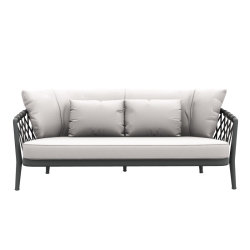 Erica sofa 170 cm, ulkokäyttöön, antrasiitti / valkoinen