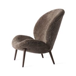 Vipp 466 Lodge Lounge Chair, tumma lampaantalja