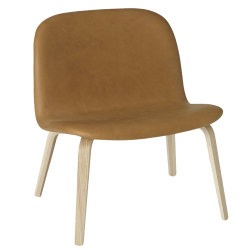 Visu Lounge nojatuoli, nahkaverhoiltu, cognac