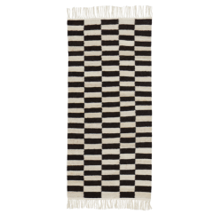 Abeba Rug, kudottu, musta