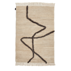 Vuoristo Rug, solmittu, musta, 2 kokoa