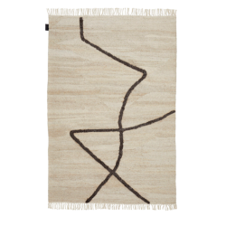 Vuoristo Rug, kudottu, musta, 2 kokoa