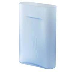 Ridge Vase, Frosted glass, Light Blue, 3 kokoa