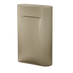 Ridge Vase, Frosted glass, Taupe, 3 kokoa