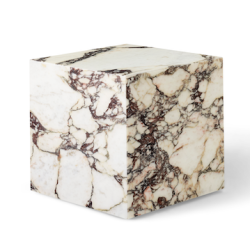 Plinth Table Cubic, Rose Calacatta Viola