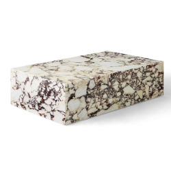 Plinth Table Low, Rose Calacatta Viola