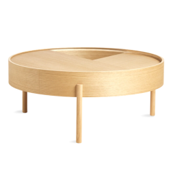 Arc Coffee Table ø 89 cm, öljytty tammi