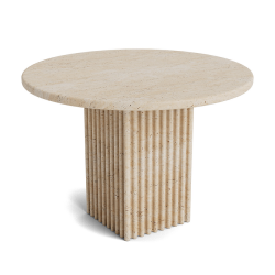 Soho Coffee Table ja Side Table, Travertine