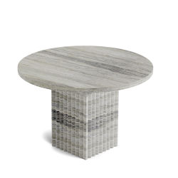 Soho Coffee Table ja Side Table, Silver Travertine