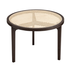 Le Roi Coffee Table + Side Table, Dark Smoked Ash