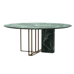 Plinto Round XW Table, ø 160 cm, Verde Alpi matt