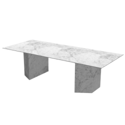 Plinto 2 K Table, 260x110 cm, Carrara