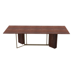 Plinto S2 W Table, 260x110 cm, Travertino Rosso
