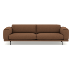Rest Sofa 3-Seater, teräs jalat, Hearth